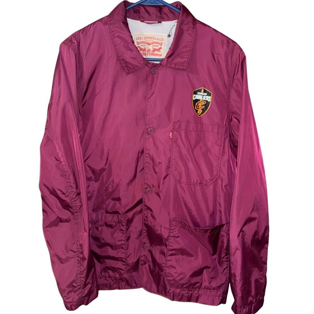 Levi's x NBA Cleveland Cavaliers jacket polyamide button snap front small